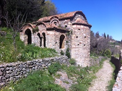 Tiny byzantine church in the Mani, Peloponnese, Greece 